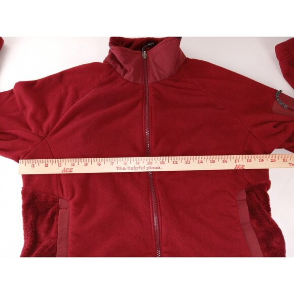 Mountain Hardwear Women's Red Soft Fleece Zip Up Jacket Size Medium - Picture 6 of 15